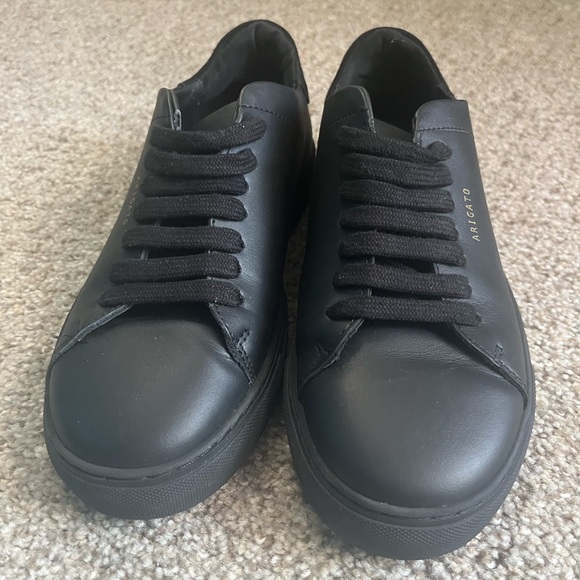 Axel Arigato Mens Triple Black Leather Casual Shoes Sneakers (Size US 6.5) - Picture 5 of 6